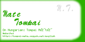 mate tompai business card